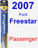 Passenger Wiper Blade for 2007 Ford Freestar - Hybrid