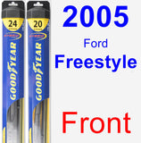 Front Wiper Blade Pack for 2005 Ford Freestyle - Hybrid