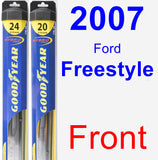 Front Wiper Blade Pack for 2007 Ford Freestyle - Hybrid