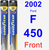 Front Wiper Blade Pack for 2002 Ford F-450 - Hybrid