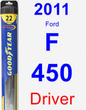 Driver Wiper Blade for 2011 Ford F-450 - Hybrid