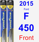 Front Wiper Blade Pack for 2015 Ford F-450 - Hybrid