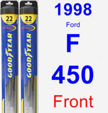 Front Wiper Blade Pack for 1998 Ford F-450 - Hybrid