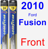 Front Wiper Blade Pack for 2010 Ford Fusion - Hybrid