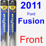 Front Wiper Blade Pack for 2011 Ford Fusion - Hybrid