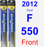 Front Wiper Blade Pack for 2012 Ford F-550 - Hybrid