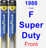 Front Wiper Blade Pack for 1988 Ford F Super Duty - Hybrid