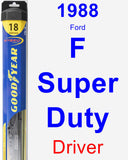 Driver Wiper Blade for 1988 Ford F Super Duty - Hybrid