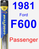 Passenger Wiper Blade for 1981 Ford F600 - Hybrid