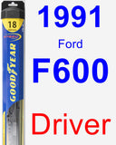 Driver Wiper Blade for 1991 Ford F600 - Hybrid