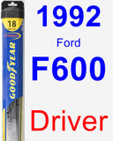 Driver Wiper Blade for 1992 Ford F600 - Hybrid