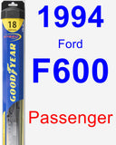 Passenger Wiper Blade for 1994 Ford F600 - Hybrid