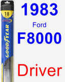Driver Wiper Blade for 1983 Ford F8000 - Hybrid