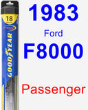 Passenger Wiper Blade for 1983 Ford F8000 - Hybrid