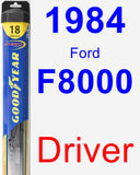 Driver Wiper Blade for 1984 Ford F8000 - Hybrid