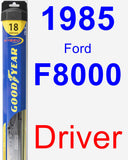 Driver Wiper Blade for 1985 Ford F8000 - Hybrid