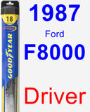 Driver Wiper Blade for 1987 Ford F8000 - Hybrid