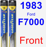 Front Wiper Blade Pack for 1983 Ford F7000 - Hybrid
