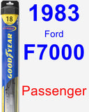 Passenger Wiper Blade for 1983 Ford F7000 - Hybrid