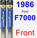 Front Wiper Blade Pack for 1986 Ford F7000 - Hybrid