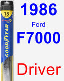 Driver Wiper Blade for 1986 Ford F7000 - Hybrid