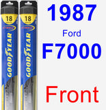 Front Wiper Blade Pack for 1987 Ford F7000 - Hybrid