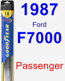 Passenger Wiper Blade for 1987 Ford F7000 - Hybrid