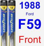 Front Wiper Blade Pack for 1988 Ford F59 - Hybrid