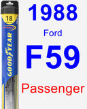 Passenger Wiper Blade for 1988 Ford F59 - Hybrid