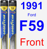 Front Wiper Blade Pack for 1991 Ford F59 - Hybrid