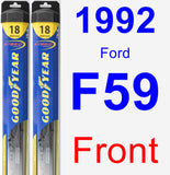 Front Wiper Blade Pack for 1992 Ford F59 - Hybrid