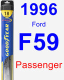 Passenger Wiper Blade for 1996 Ford F59 - Hybrid