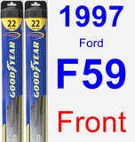 Front Wiper Blade Pack for 1997 Ford F59 - Hybrid
