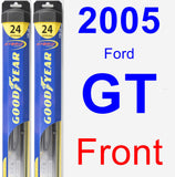 Front Wiper Blade Pack for 2005 Ford GT - Hybrid