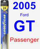 Passenger Wiper Blade for 2005 Ford GT - Hybrid