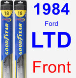 Front Wiper Blade Pack for 1984 Ford LTD - Hybrid