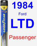 Passenger Wiper Blade for 1984 Ford LTD - Hybrid