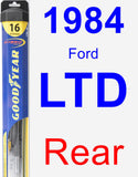 Rear Wiper Blade for 1984 Ford LTD - Hybrid