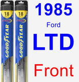 Front Wiper Blade Pack for 1985 Ford LTD - Hybrid