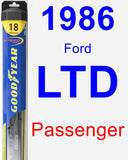 Passenger Wiper Blade for 1986 Ford LTD - Hybrid
