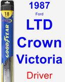 Driver Wiper Blade for 1987 Ford LTD Crown Victoria - Hybrid
