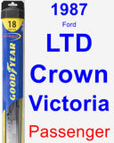Passenger Wiper Blade for 1987 Ford LTD Crown Victoria - Hybrid