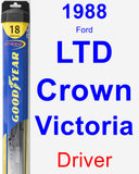 Driver Wiper Blade for 1988 Ford LTD Crown Victoria - Hybrid