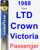 Passenger Wiper Blade for 1988 Ford LTD Crown Victoria - Hybrid