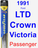 Passenger Wiper Blade for 1991 Ford LTD Crown Victoria - Hybrid