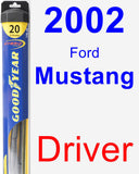 Driver Wiper Blade for 2002 Ford Mustang - Hybrid