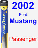 Passenger Wiper Blade for 2002 Ford Mustang - Hybrid