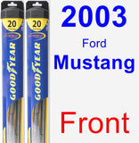 Front Wiper Blade Pack for 2003 Ford Mustang - Hybrid