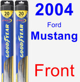 Front Wiper Blade Pack for 2004 Ford Mustang - Hybrid