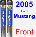 Front Wiper Blade Pack for 2005 Ford Mustang - Hybrid